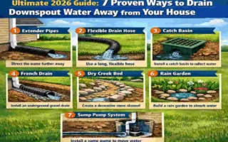 how to drain downspout water away from house