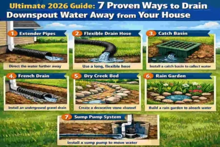 how to drain downspout water away from house