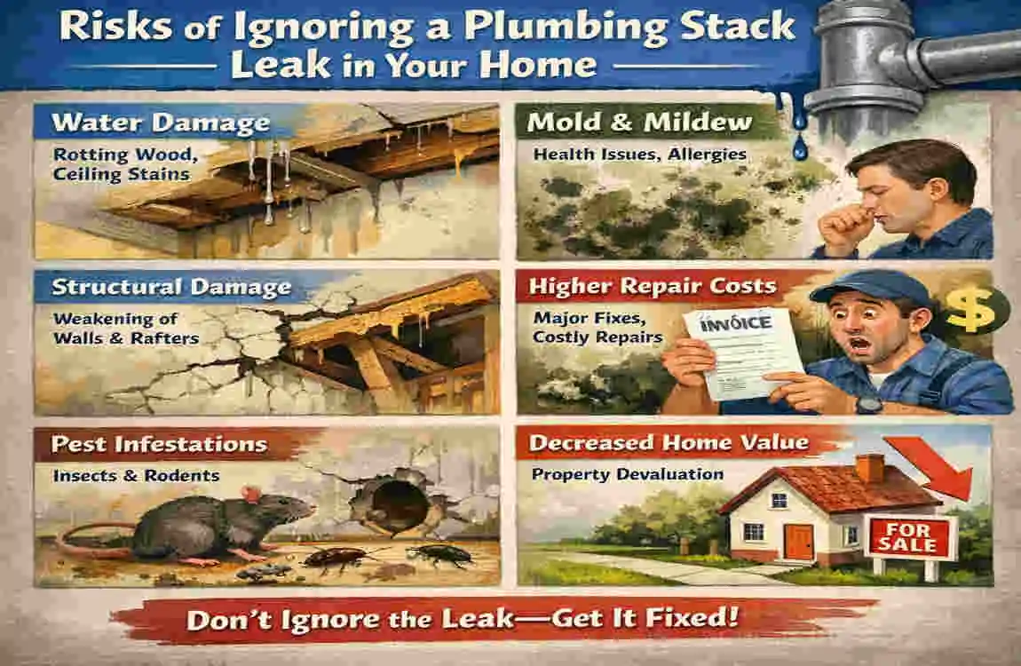 how to fix a leaking home plumbing stack