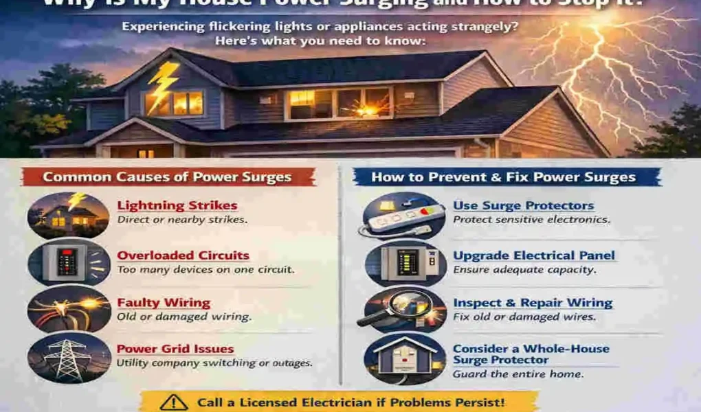 why is my house power surging