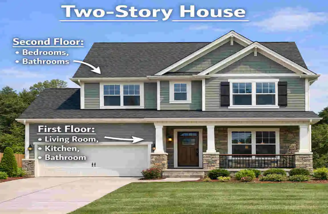 how tall is a 2 story house