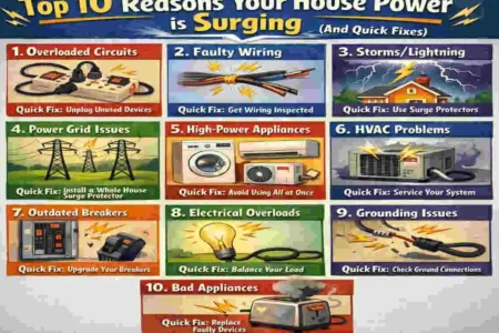 why is my house power surging