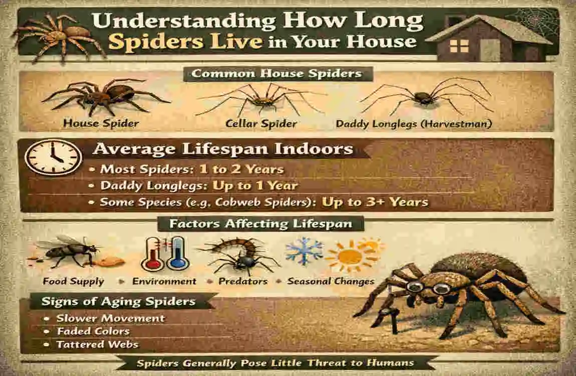 how long do spiders live in your house