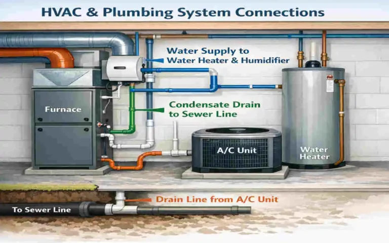 is hvac connected to house plumbing