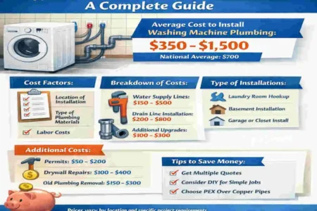 how much does it cost to install plumbing for a home washing machine