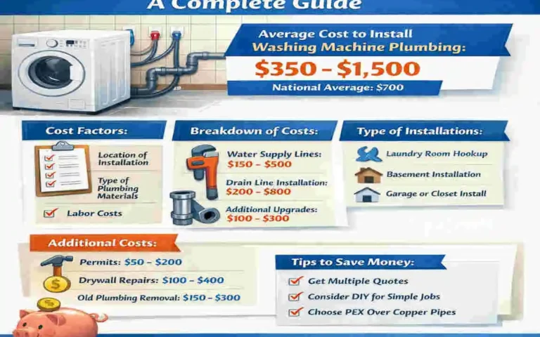 how much does it cost to install plumbing for a home washing machine