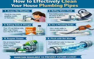 how to clean out house plumbing pipes