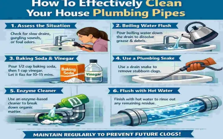 how to clean out house plumbing pipes
