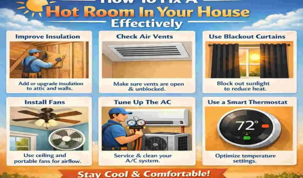 how to fix hot room in house