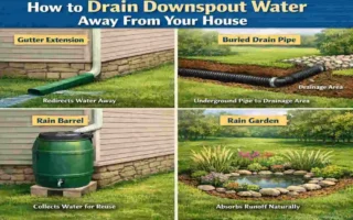 how to drain downspout water away from house