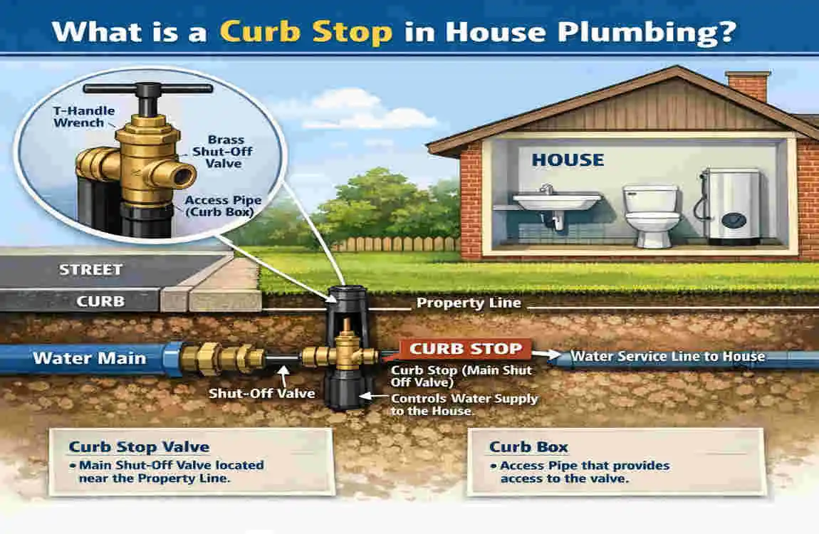 what is a curb stop in house plumbing