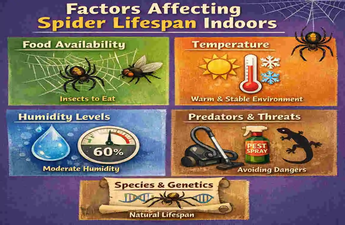 how long do spiders live in your house