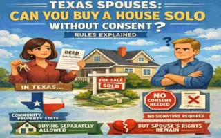 can a spouse buy a house without the other in texas