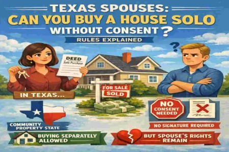 can a spouse buy a house without the other in texas