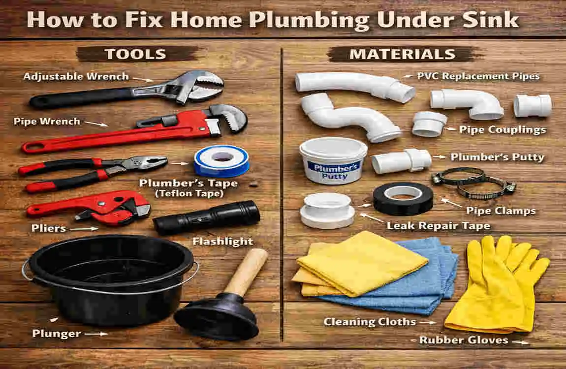 how to fix home plumbing under sink