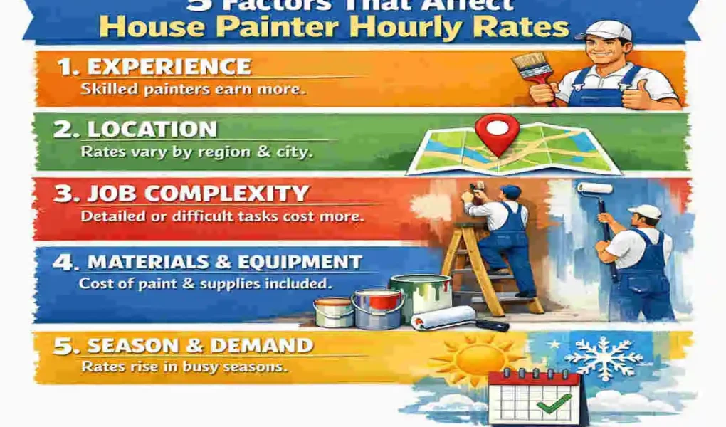 how much does a house painter make an hour