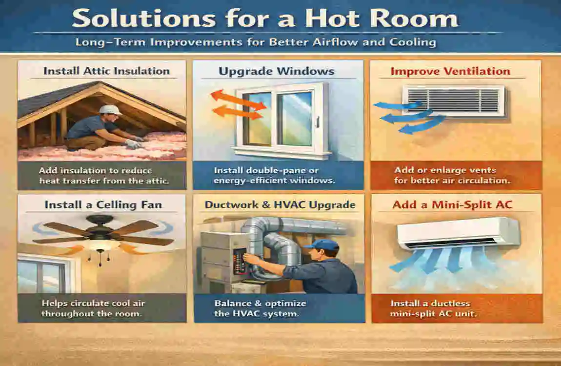 how to fix hot room in house