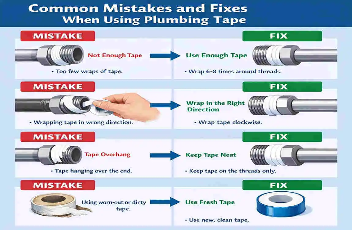 how much house plumbing tape to use