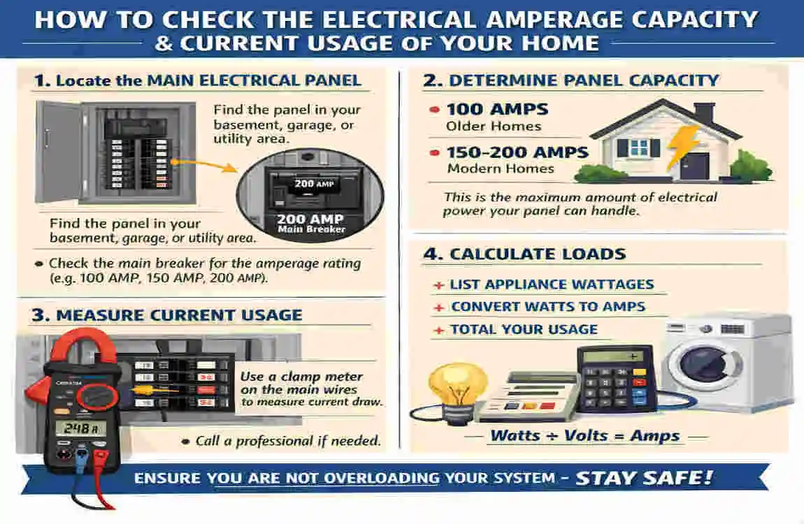 what is the average amperage of a house