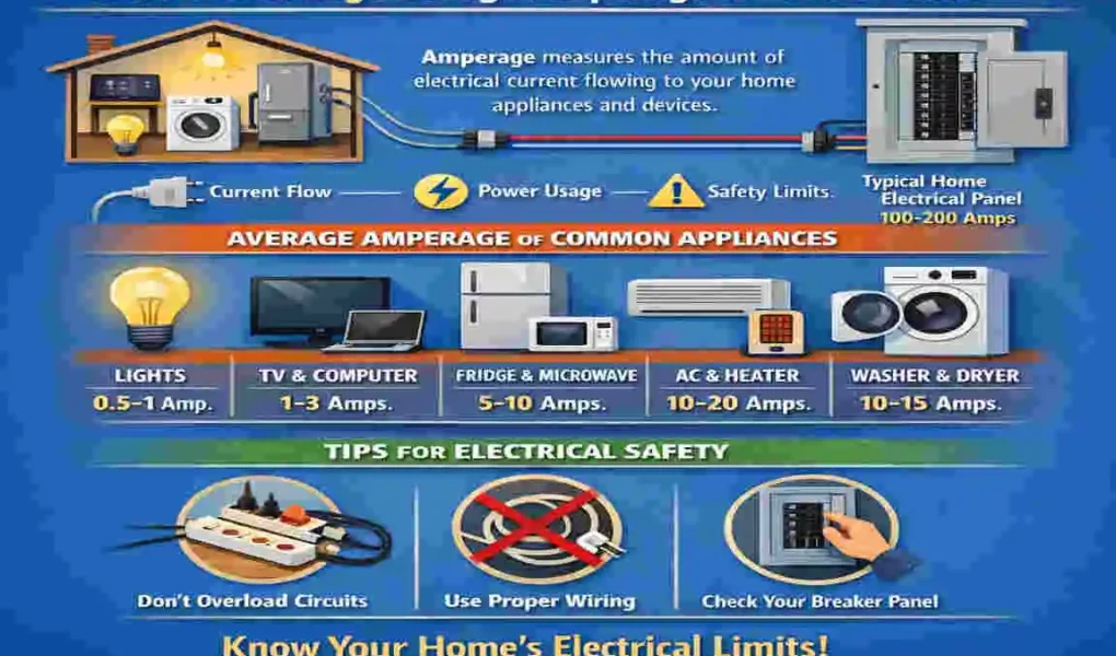 what is the average amperage of a house