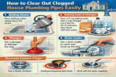 how to clean out house plumbing pipes