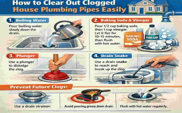 how to clean out house plumbing pipes