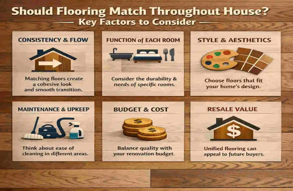 should flooring match throughout house