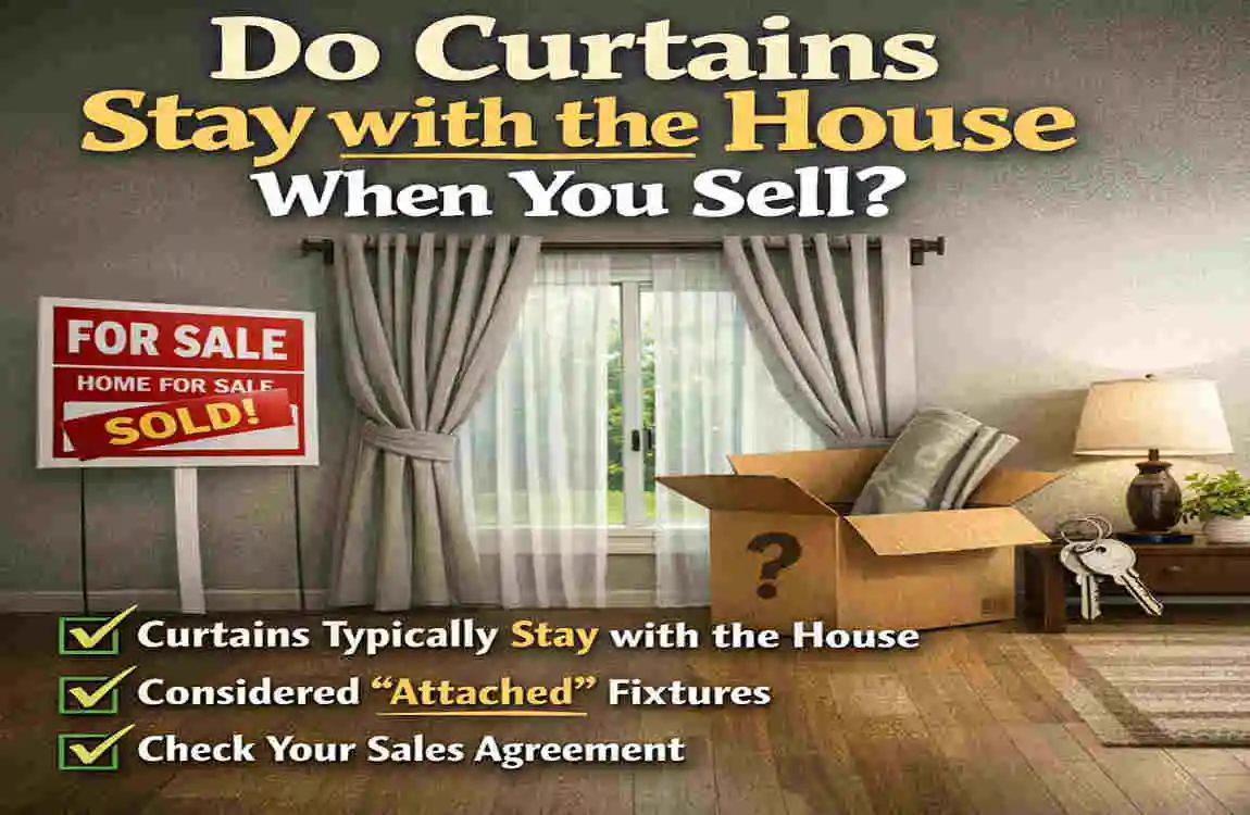 do curtains stay with the house