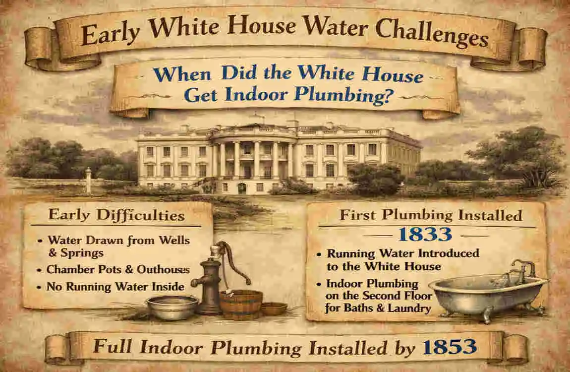 when did the white house get indoor plumbing