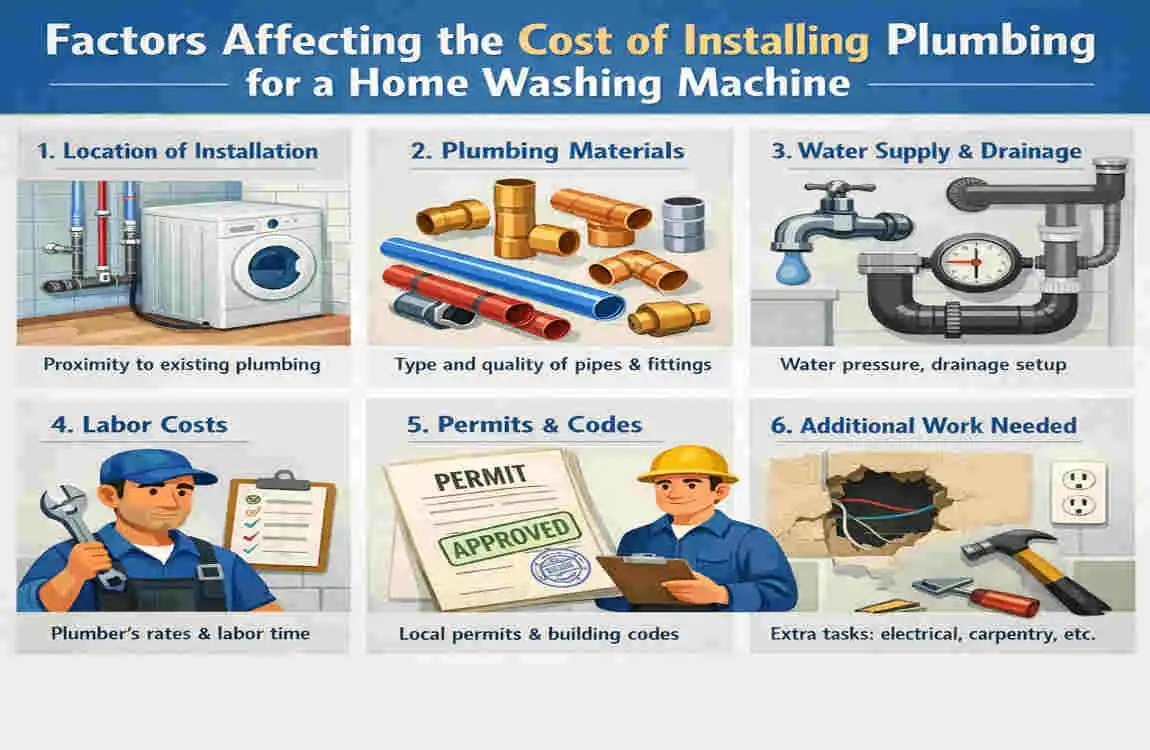 how much does it cost to install plumbing for a home washing machine