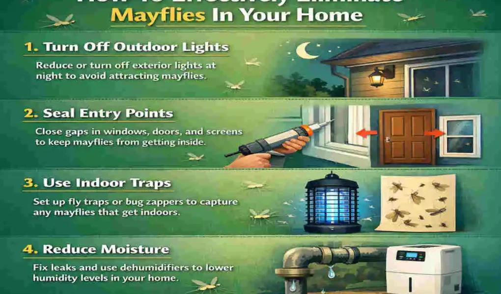 how to get rid of mayflies in your house
