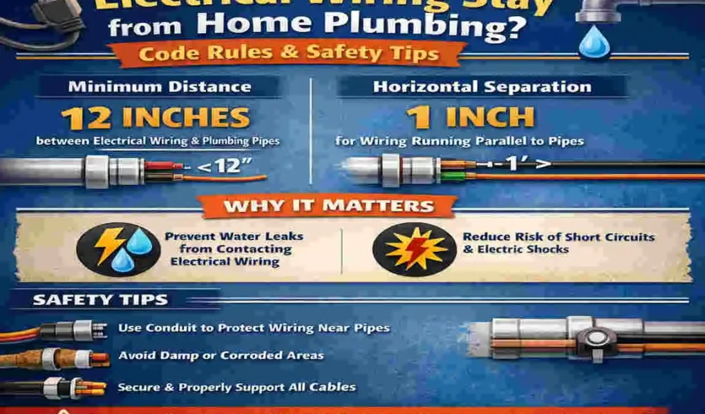 How Far Must Electrical Wiring Stay from Home Plumbing? Code Rules & Safety Tips