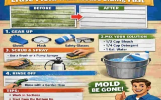 how to remove mold from house siding