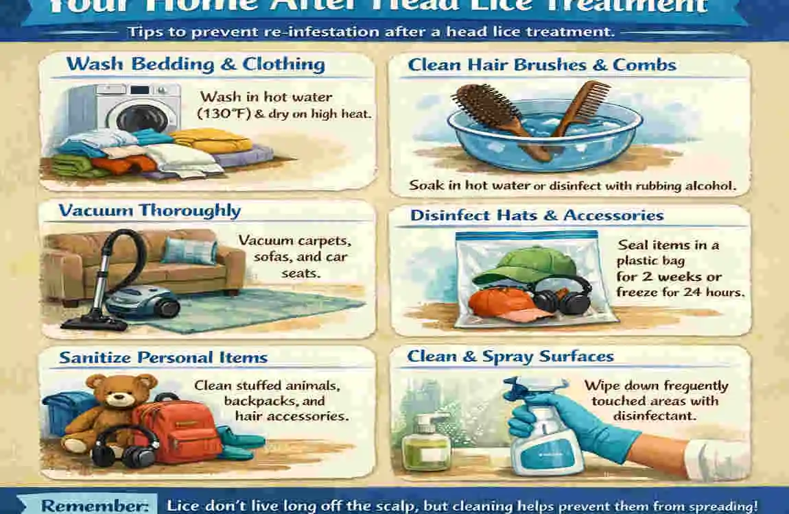 how to clean house for lice
