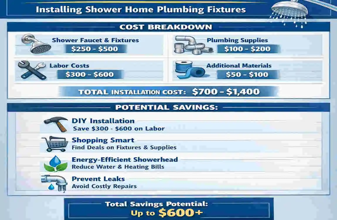 how to install shower home plumbing fixtures
