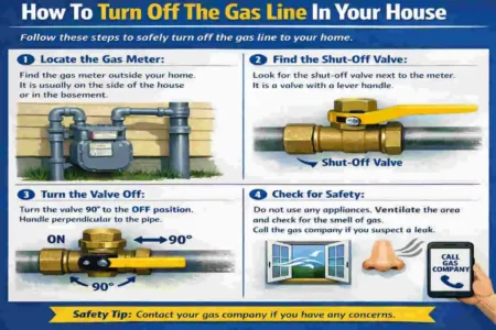 how to turn off gas line in house