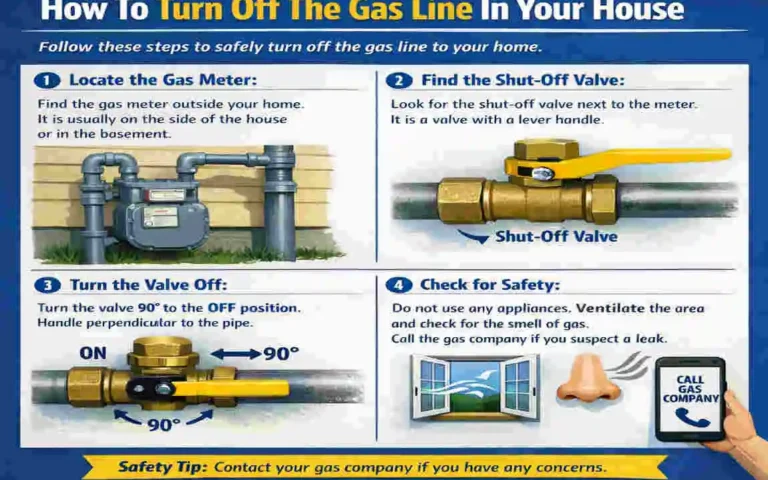 how to turn off gas line in house