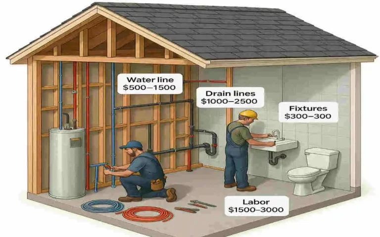 how much to add home plumbing to a garage