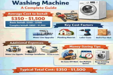 how much does it cost to install plumbing for a home washing machine