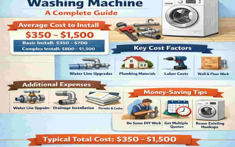 how much does it cost to install plumbing for a home washing machine