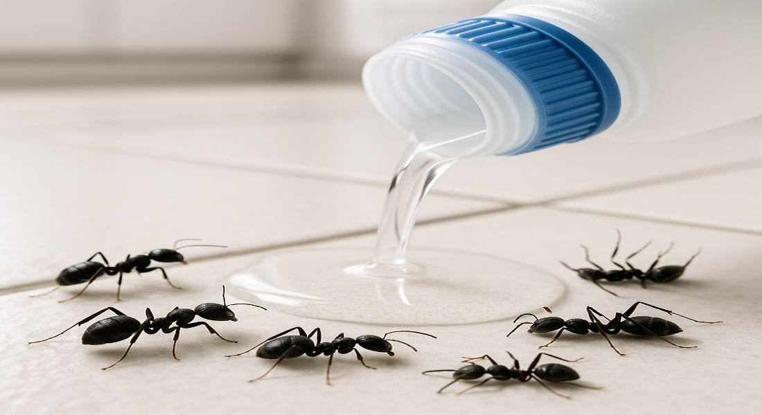 does bleach kill ants in house