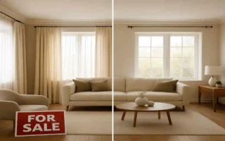 do curtains stay with the house