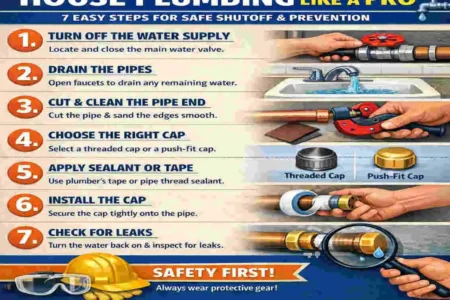 how to cap off house plumbing