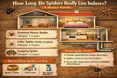 how long do spiders live in your house