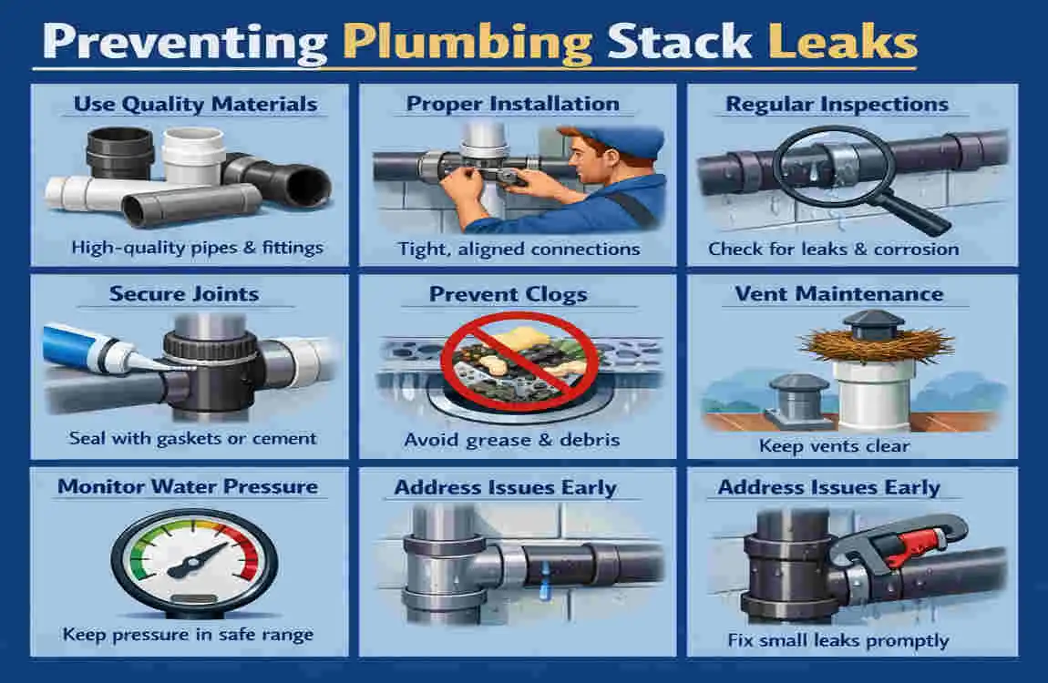 how to fix a leaking home plumbing stack