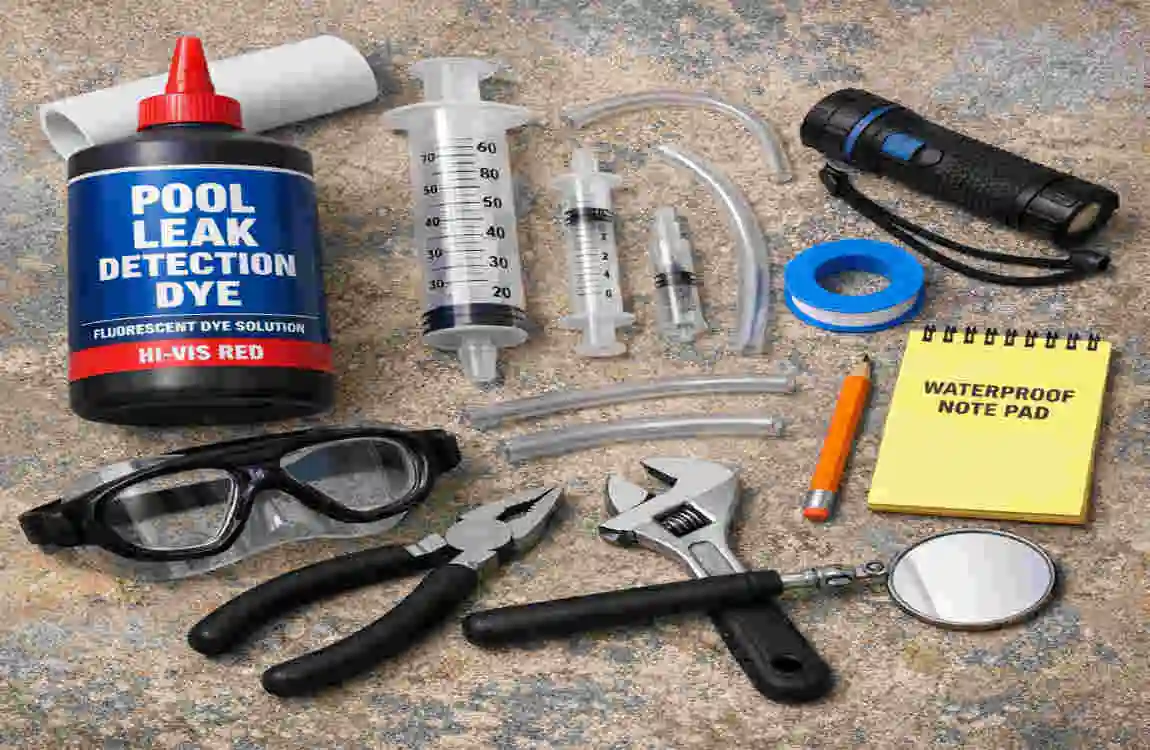 how to find leak in pool house plumbing