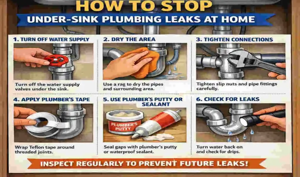 how to fix home plumbing under sink