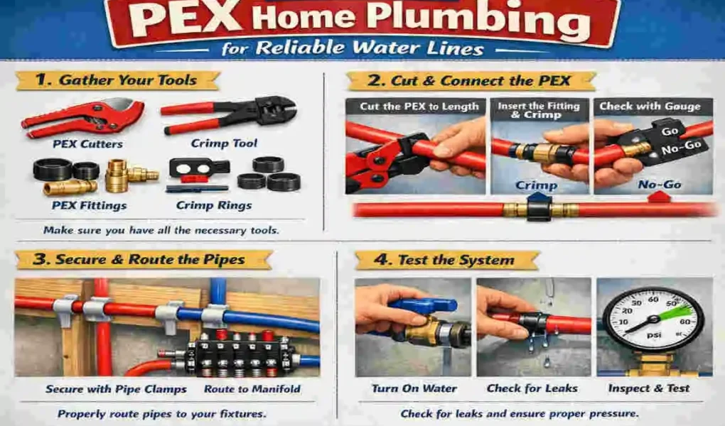 how to use pex home plumbing