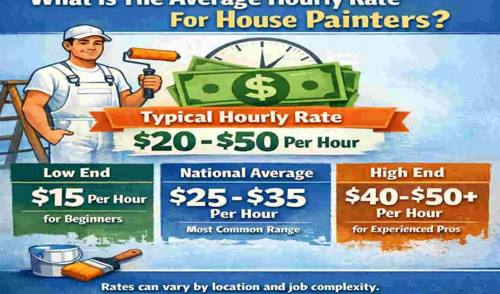 how much does a house painter make an hour