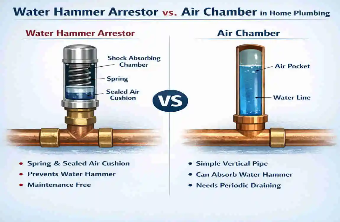 what is a water hammer arrestor in home plumbing